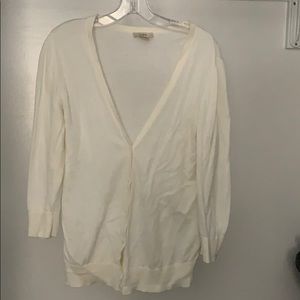 Ivory 3/4 length loft cardigan